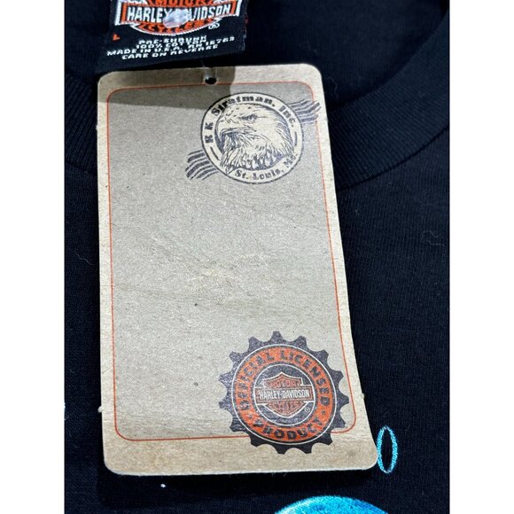 Vtg Harley Davidson Lyles Iron Horses T-Shirt 2000 Mens L Kuwait NWT Train - Picture 7 of 11
